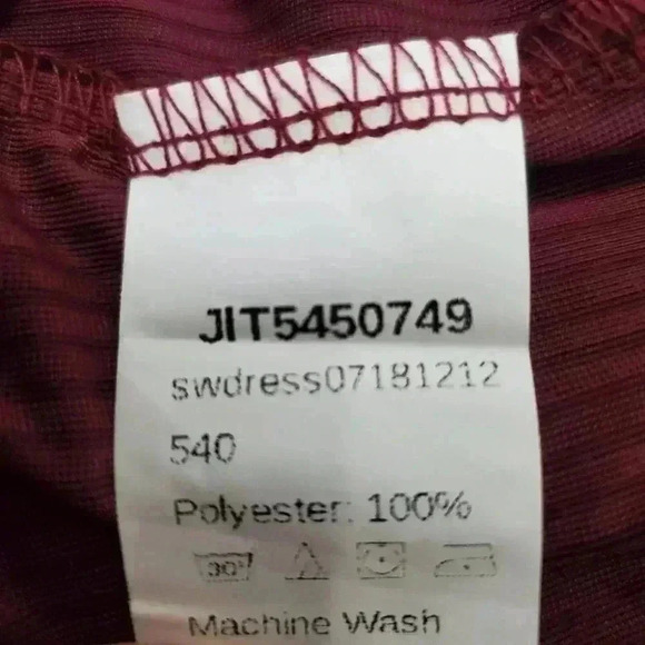 Maroon Red Halter Ribbed Body Con Mini Dress - S - Picture 8 of 8